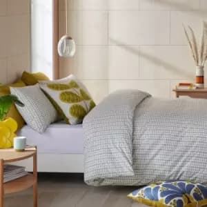 Orla Kiely Tiny Stem Duvet Cover, Double, Light Cool Grey