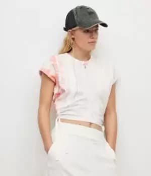 AllSaints Womens Mira Marea T-Shirt, Rainbow Pink, Size: L