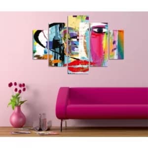 ST287 Multicolor Decorative MDF Painting (5 Pieces)