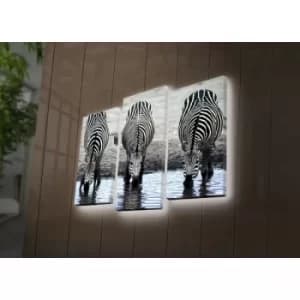 3PATDACT-32 Multicolor Decorative LED Lighted Canvas Painting (3 Pieces)