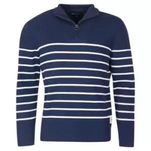 Barbour Mens Harbour Half Zip Navy Large