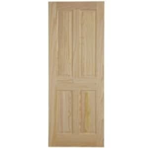 4 Panel Clear Pine Unglazed Internal Fire Door H1981mm W838mm