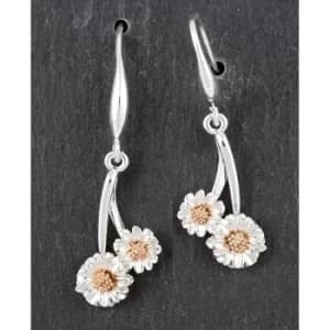Botanical Two Tone Gerbera Earrings