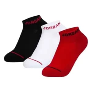 Air Jordan Boys 3 Pack No Show Socks - Red