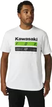 FOX Kawi Stripes SS Premium T-Shirt, white, Size 2XL, white, Size 2XL