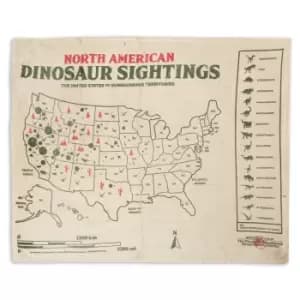 Jurassic World Dino Sightings Map Fleece Blanket - L