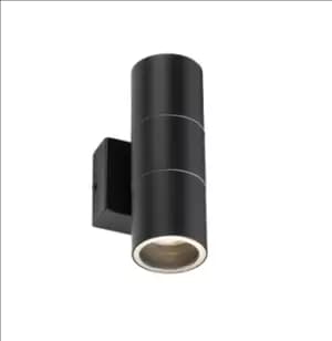 KnightsBridge 230V IP54 GU10 Up and Down Wall Light - Black