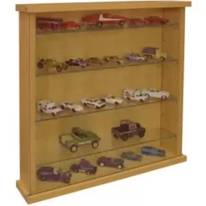 Watsons - collectors - Wall Display Cabinet With Four Glass Shelves - Beech - Beech