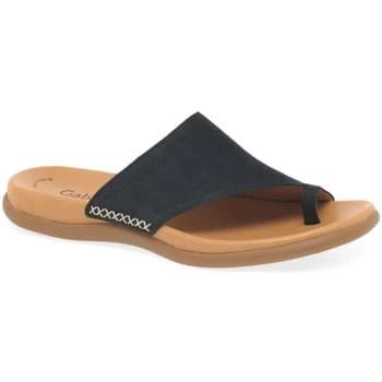 Gabor Lanzarote Toe Loop Womens Mules womens Flip flops / Sandals (Shoes) in Blue