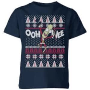 Rick and Morty Ooh Wee Kids Christmas T-Shirt - Navy - 11-12 Years