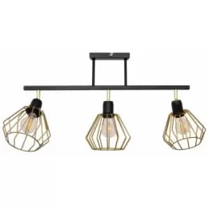 Helam Agat Semi Flush Light Black, Gold 73cm