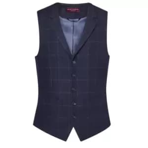 Brook Taverner Mens Memphis Waistcoat (L) (Navy Check)