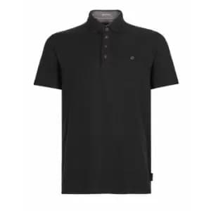 Ted Baker Hughes Textured Polo Shirt - Black