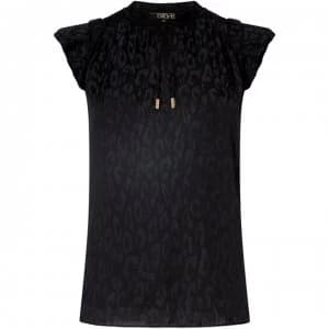 Biba Jacquard Tier Blouse - Black