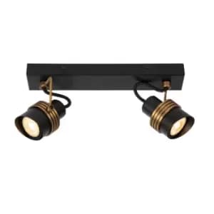 Lucide Tundran 2 Light Spotlight Bar - Black