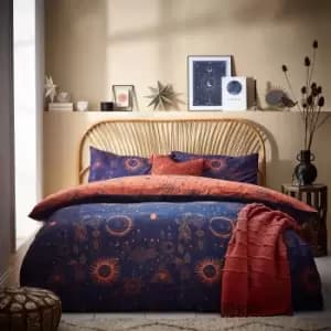 furn. Constellation Brown Duvet Cover & Pillowcase Set Bronze