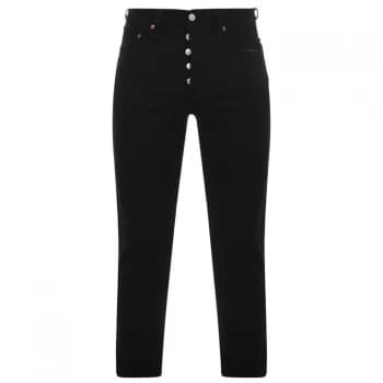 Levis 501 Crop Jeans - Black Sprout