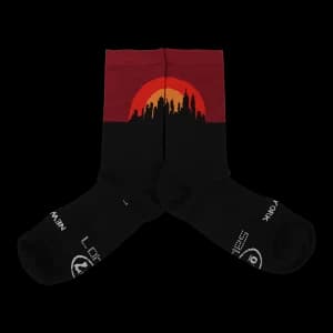 Sako7 New York Sunrise Socks Black/Yellow Small