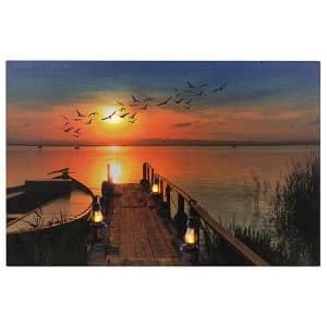 Sunset LED Boardwalk Canvas