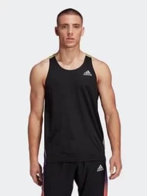 adidas Own The Run Colorblock Singlet, Black Size M Men