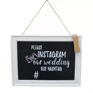 Instagram our Wedding Chalkboard with Chalk Black 35 x 26cm