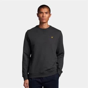 Mens Crew Neck Sweatshirt - Charcoal Marl - L