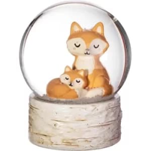Mum & Baby Fox Snow Globe