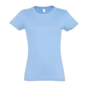 SOLS Womens/Ladies Imperial Heavy Short Sleeve T-Shirt (M) (Sky Blue)