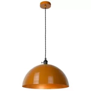 Lucide MARNE - Pendant Light - Ø40cm - 1xE27 - Ocher Yellow