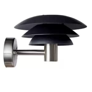 Outdoor Dome Wall Lamp Black, Steel 20cm IP44