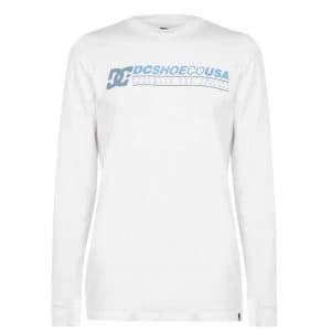 DC Longer Logo T Shirt - White