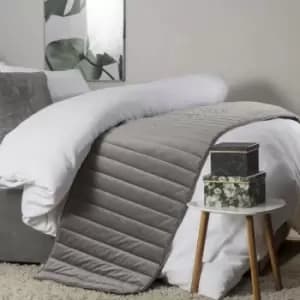 Belledorm Verona Bed Runner (One Size) (Charcoal) - Charcoal