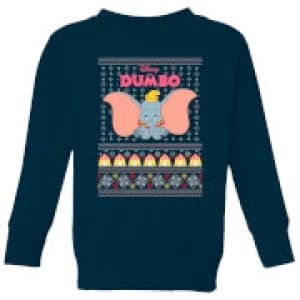 Disney Classic Dumbo Kids Christmas Sweatshirt - Navy - 11-12 Years