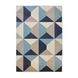 Homemaker Creation Bold Geo Rug Teal 080X150Cm