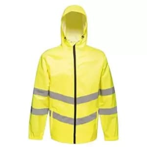 Regatta Unisex Hi Vis Pro Packaway Reflective Work Jacket (M) (Yellow) - Yellow