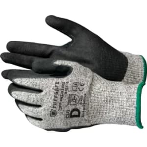 Nitrile Palm Coated Gloves, Cut D, Black/Grey, Size 11