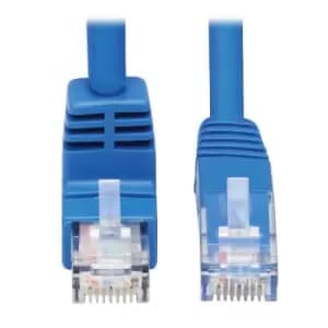 Tripp Lite N204-015-BL-DN Down-Angle Cat6 Gigabit Molded UTP Ethernet Cable (RJ45 Right-Angle Down M to RJ45 M) Blue 15 ft. (4.57 m)