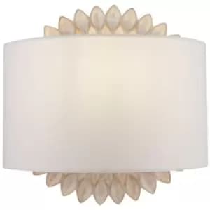 Lamar Flush Wall Lamp Cream with Gold, 1 Light, E14