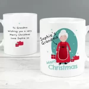 Personalised Mrs Claus Christmas Mug White