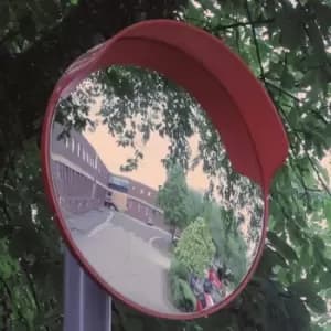 Slingsby Keylight Outdoor Convex Mirror With Hood - 450MM Dia