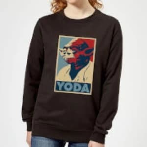 Star Wars Yoda Poster Womens Sweatshirt - Black