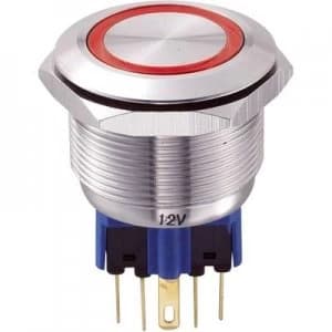 TRU COMPONENTS GQ25 11ER12V Tamper proof pushbutton 250 V AC 5 A 1 x OnOn IP65 momentary