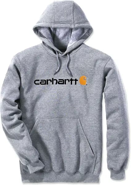 Carhartt Signature Logo Midweight Hoodie, grey, Size 2XL
