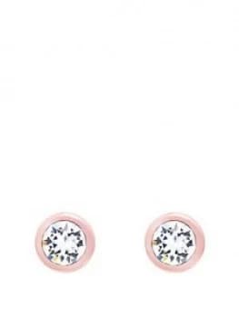 All We Are Rose Gold Tone Orbit Crystal Stud Earriing