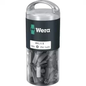 Wera 850/1Z Extra Tough Phillips Screwdriver Bits PH1 25mm Pack of 100
