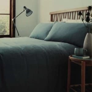 Linea Linea Flannel Fitted Sheet - Blue