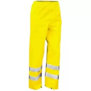 Result Mens Hi-Vis Trousers / Pants (Pack of 2) (S-M) (Hi-Vis Yellow) - Hi-Vis Yellow