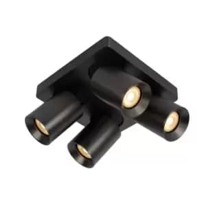 Nigel Modern Ceiling Spotlight - LED Dim to warm - GU10 - 4x5W 2200K/3000K - Black Steel