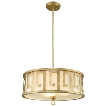 Lemuria - 3 Light Large Round Ceiling Duo-Mount Pendant Gold, E27 - Elstead