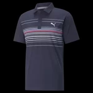 Puma 2022 Mattr Canyon Polo - Navy Blazer/Chalk Pink - L